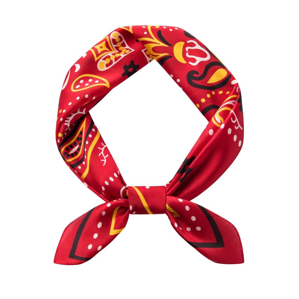 9936 Vintage Silk Feel Square Scarf - Luxury Satin Bandana Neckerchief